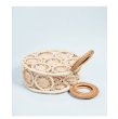 画像3: Women's round package woven bag straw bag　ラウンド丸形パッチワークかご籠トートバック (3)