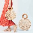 画像4: Women's round package woven bag straw bag　ラウンド丸形パッチワークかご籠トートバック (4)