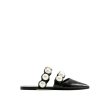 画像1: Women's new Flat mule sandal pumps with pearls パール付フラットミュール　パンプス　スリッパ (1)