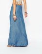 画像3: Soft Denim Jeans Maxi Skirt ソフトデニム　テンセルロングマキシフレアースカート (3)