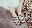 画像4: casual flat Pearl slippers sandals パール付フラットサンダル　スリッパ　シャワーサンダル (4)