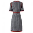 画像2: Women's round neck checkdress  ラウンドネック膝丈ドレス　ワンピース (2)