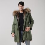 画像2: メンズ Mens Real Fox Fur Real Fur LinerHoodie Military Coat Long リアルファーフード&ライナー付ミリタリーモッズコート (2)