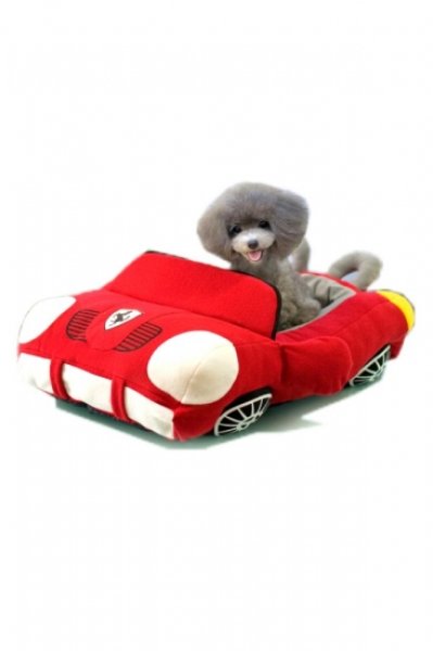 画像1: Sporty Luxury Car Shaped Cozy Pet Dog Bed スポーツカー車型ペットベッド ドッグクッション (1)