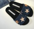 画像8: women's Star Pattern Leather Flat Sandal Slipper flip-flops 星スター柄レザーフラットサンダルスリッパサイズ豊富 (8)