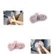 画像4: women ’s warm home indoor flat plush sandals with flat Slipper sandal フワモコ飾りがいっぱいフラットサンダルスリッパ　 (4)