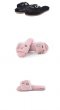 画像6: women ’s warm home indoor flat plush sandals with flat Slipper sandal フワモコ飾りがいっぱいフラットサンダルスリッパ　 (6)