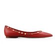 画像5: Women's flat pointed rivet single ballet shoes スタッズ＆カラーストーン付フラットペッタンシューズプラスサイズあり (5)