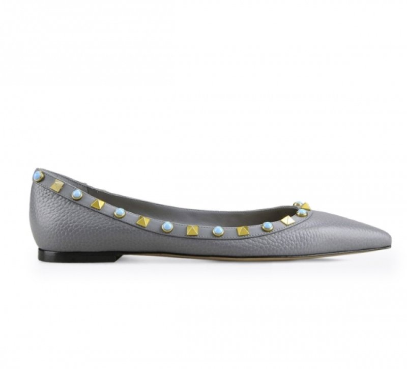 画像6: Women's flat pointed rivet single ballet shoes スタッズ＆カラーストーン付フラットペッタンシューズプラスサイズあり (6)