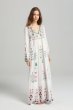 画像2: women's bohemian embroidered flower dress one piece ボヘミアン刺繍ロングマキシドレス　ワンピース (2)