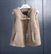 画像5: Women Real Sheep Skin Mouton Fur Vest Jacket  リアルシープスキンムートンファーベスト (5)