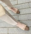 画像4: Women's new  Simple Flat pumps ballet shoes　レザーフラットりぼん付バイカラーパンプス (4)