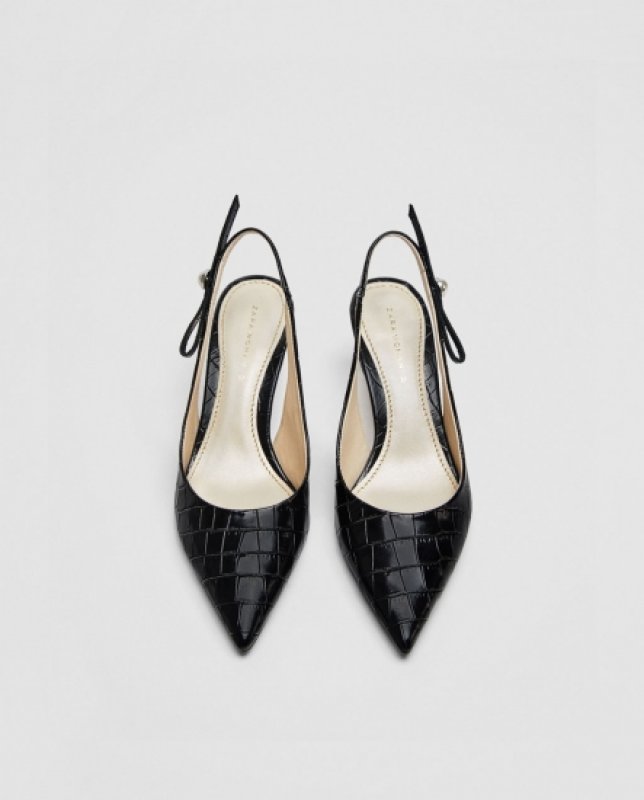 画像3: Women's pearl decoration Backband Leather pumps パール付バックベルトパンプス (3)