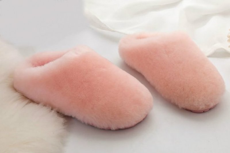 画像7: women's Real Sheepskin Slippers Shoesリアルモコモコスリッポン サンダル (7)