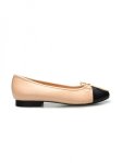 画像1: women's Real leather ballet flat shallow mouth bow fairy shoes 本革レザーフラットバレーシューズ (1)