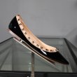 画像6: Women'pointed rivet shoes ballet fairy shoes本革レザースタッズ付フラットパンプス (6)