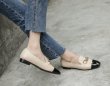 画像3: women's Point to open square head chain shoes チェーン付バイカラーフラットスリッポン　ローファーシューズ (3)