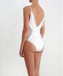 画像4: Lace see-through White Dot Monokini Vintage One Piece Swimsuit レトロなヴィンテージ風ドット水玉ホワイトモノキニワンピース水着スイムウェア (4)