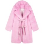 画像3: Women Pink Real  Fox  Fur long Coat  Jacket  リアルフォックスファーピンクファーロングコート　ジャケット (3)