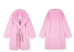 画像4: Women Pink Real  Fox  Fur long Coat  Jacket  リアルフォックスファーピンクファーロングコート　ジャケット (4)