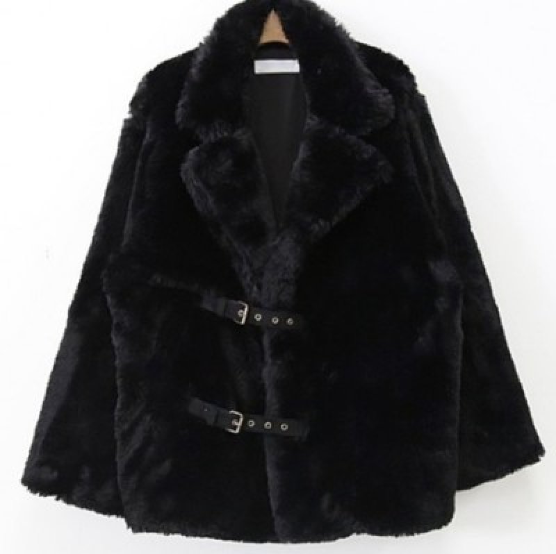 画像6: Fake rabbit furcoat Half coat Jacket モコモコフワフワフェイクラビットファーハーフコート ジャケット (6)