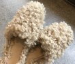 画像6: women's Sheep curl hair flat  slippers shoes モンゴリアンウールフラットスリッポン サンダル パンプス (6)