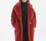 画像9: Women wool long fur Teddy Bear coat Jacket  ウール モコモコ ロング丈 テディベア テディーベアコート ジャケット (9)