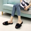 画像2: women ’s warm curl flat with slippers  sandals フワモコカールのフラットサンダルスリッパ　 (2)