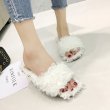 画像4: women ’s warm curl flat with slippers  sandals フワモコカールのフラットサンダルスリッパ　 (4)