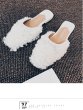 画像2: women ’s Sheep roll fur slippersフワモコ羊毛カールのフラットミュールサンダルスリッパパンプス　 (2)