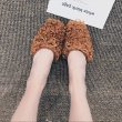 画像3: women ’s Sheep roll fur slippersフワモコ羊毛カールのフラットミュールサンダルスリッパパンプス　 (3)