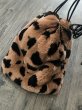 画像1: women's raccoon fur fox fur grass drawstring bucket bag リアルラクーン＆フォックスファー巾着トートショルダーバック バックパック (1)