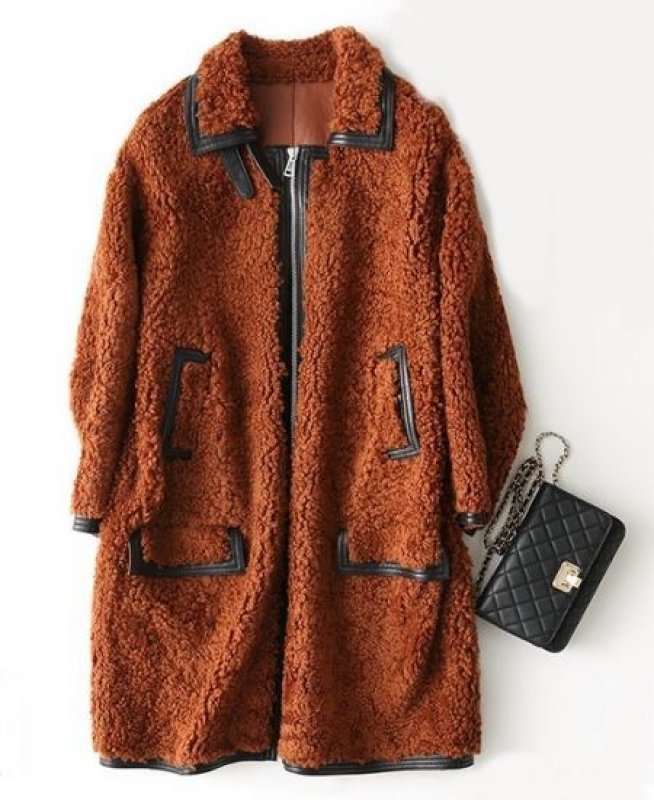 画像2: Women Real Sheep Skin  Mouton lamb longcoat  Jacket Coat リアルシープスキンムートンファーロングコート (2)