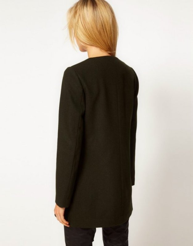 画像4: Mango Kate Collarless Military Coat (4)