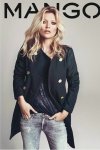 画像1: Mango Kate Collarless Military Coat (1)
