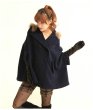 画像3: Cape coat with fur hoodie (3)