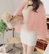 画像5: Fluffy Fur Ostrich Feather Real Fur Coat Jacket (5)