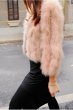 画像1: Faux Fluffy Feather Fur Coat Jacket (1)