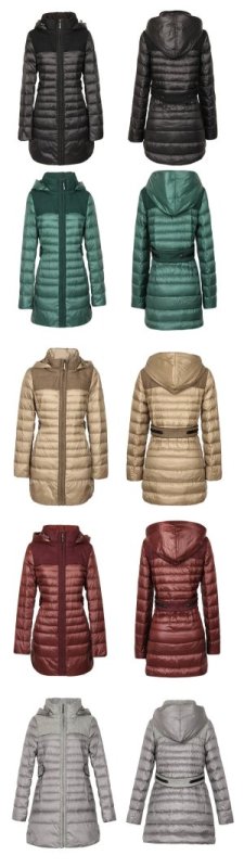 画像3: ERAL Women's Long Down Coat 切り替え中綿ジャケットロング丈 (3)