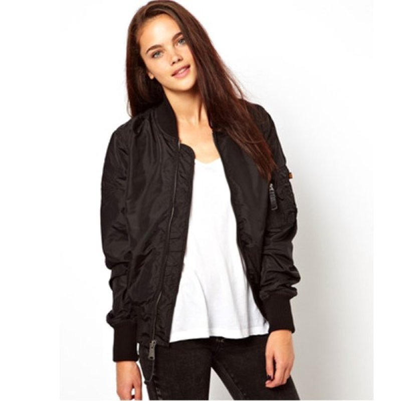 画像3: Women's MA-1 Jacket ナイロンアーミージャンパー 幅広いサイズ展開 (3)