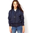 画像2: Women's MA-1 Jacket ナイロンアーミージャンパー　幅広いサイズ展開 (2)