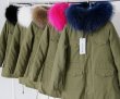 画像3: プラスサイズあり Real Raccoon fur Hoodie Military Coat Medium No Fur Liner リアルファー付ミリタリーモッズコート (3)