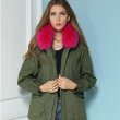 画像5: プラスサイズあり Real Fox Fur Hoodie Military Coat リアルファー付ミリタリーモッズコート (5)