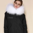 画像1: プラスサイズあり Real Raccoon fur Hoodie Military Coat Medium No Fur Liner リアルファー付ミリタリーモッズコート (1)