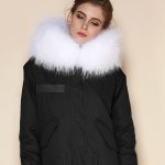 画像1: プラスサイズあり Real Raccoon fur Hoodie Military Coat Medium No Fur Liner リアルファー付ミリタリーモッズコート (1)