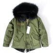 画像3: プラスサイズあり Real Raccoon fur Hoodie Military Coat Short リアルファー付ミリタリーモッズコート (3)