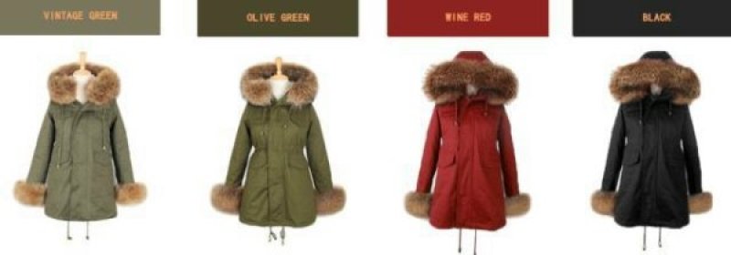 画像8: 4色 Real Raccoon fur Hoodie Military Coat Long  リアルファー付ミリタリーモッズコートロング (8)