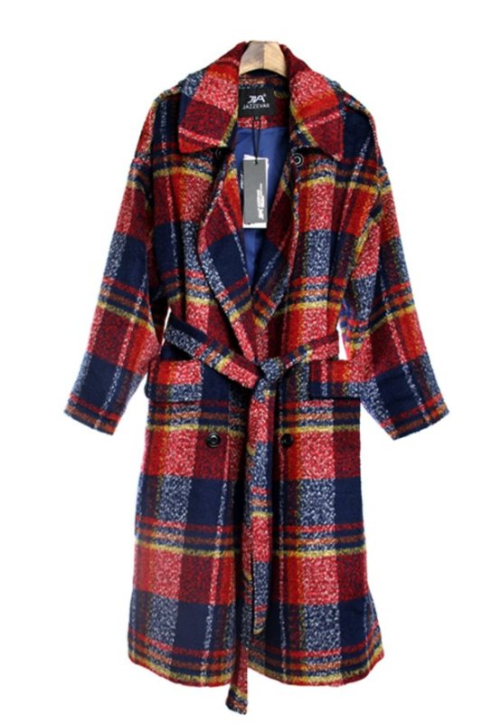 画像5: Check Tweed Long Coat チェックツイードコートロング (5)