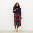 画像1: Check Tweed Long Coat チェックツイードコートロング (1)