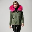 画像2: プラスサイズあり Real Fox Fur Real Fur LinerHoodie Military Coat Short リアルファーフード&ライナー付ミリタリーモッズコート (2)